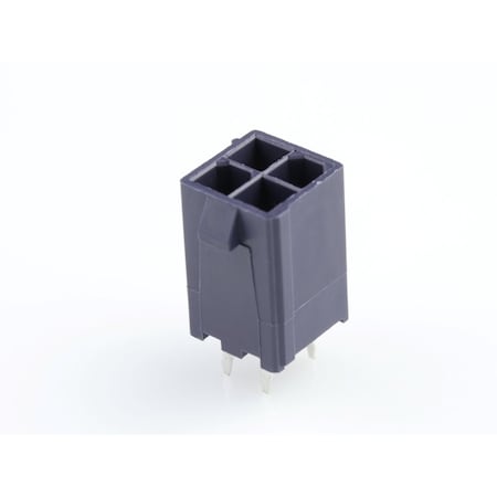 Molex MiniFitJr Vert Hdr No Pegs 4Ckt GlowWire 172447-0204